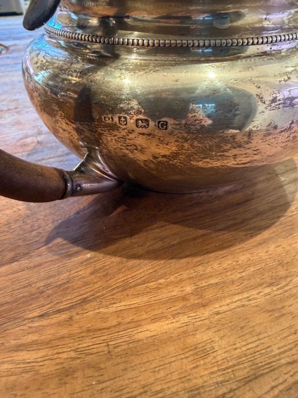 English Sterling Silver Teapot - C. 1906 - Picture 4 of 6